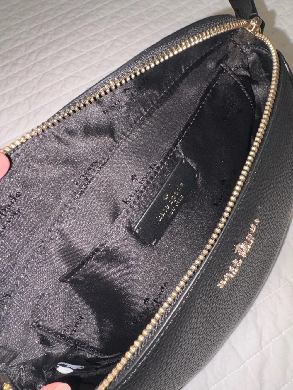 Kate Spade Black Pebbled Leather Crossbody Belt Bag